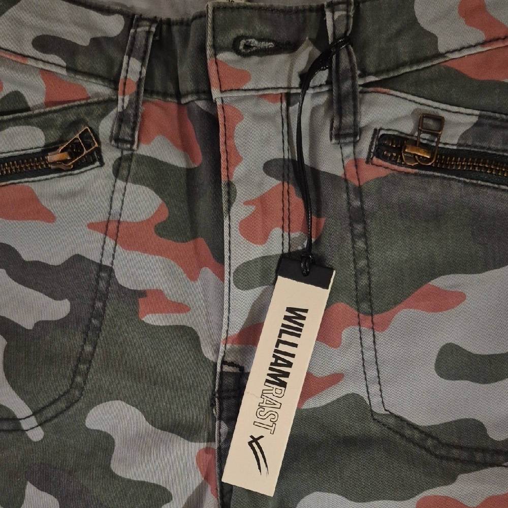 William Rast Camouflage Pants with Zipper Pockets